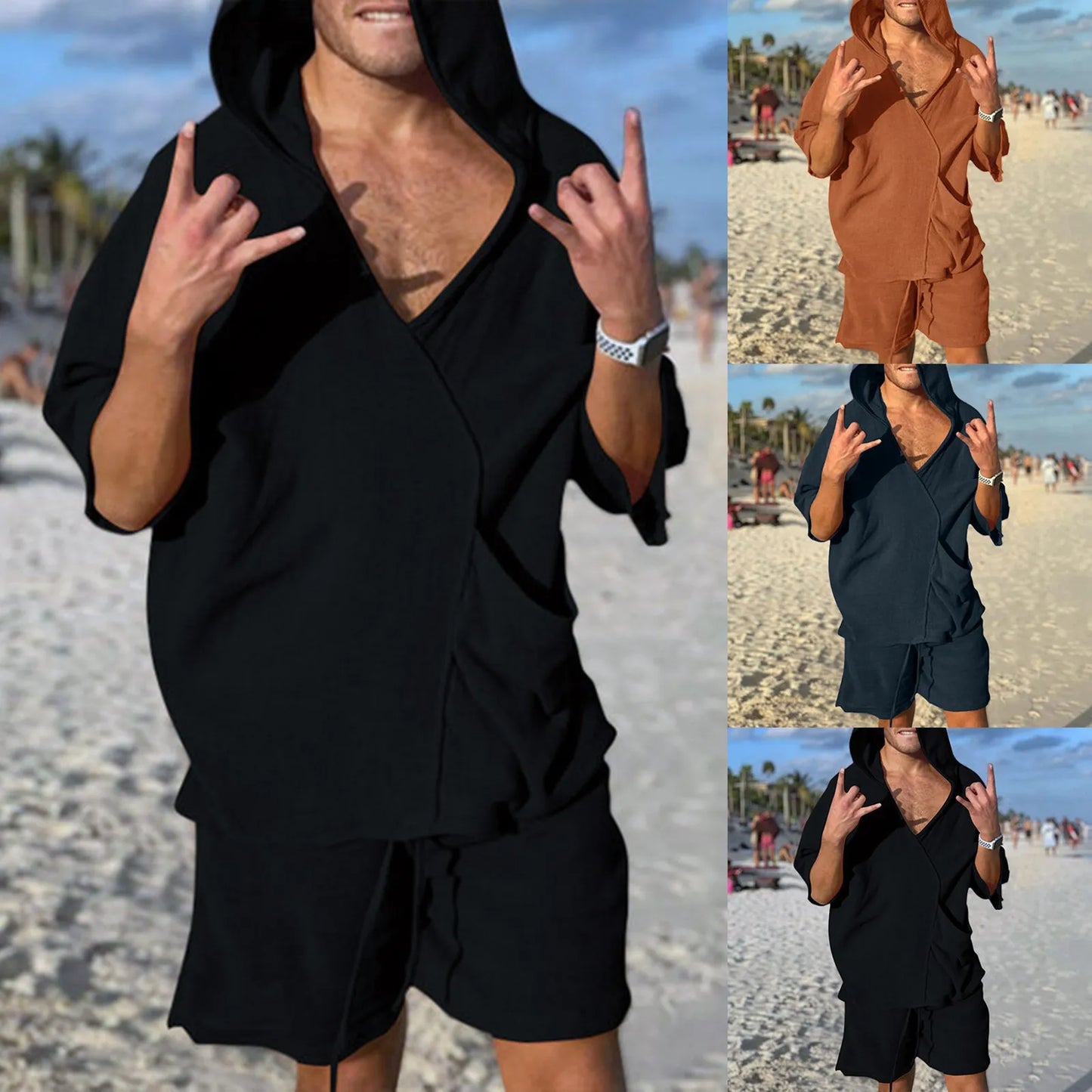 MALO - Cotton Linen Hooded Suit