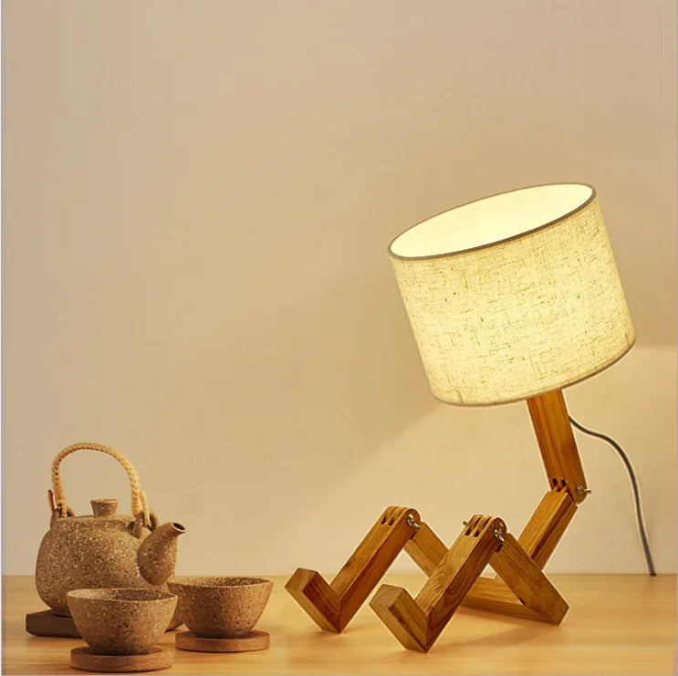 LILAS - Wooden Robot Lamp