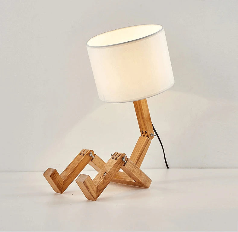 LILAS - Wooden Robot Lamp