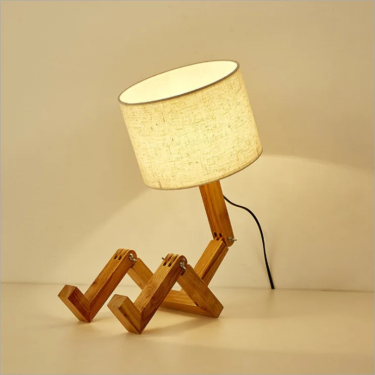 LILAS - Wooden Robot Lamp