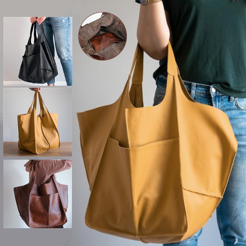 AISHA - Leather Fold-Out Handbag